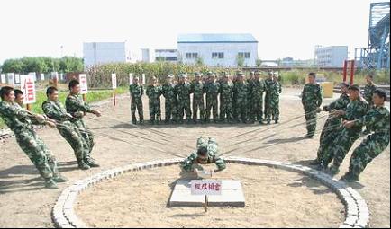 安徽滁州消防拓展訓練基地開展冬訓